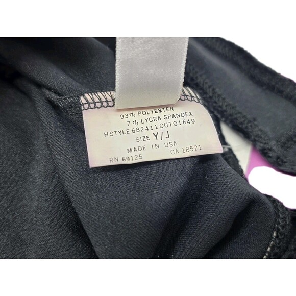 Gilda Marx VTG 90s Crushed Velvet Dance Gymnastics Leotard Adult XS (Y/J) Black - Picture 10 of 11